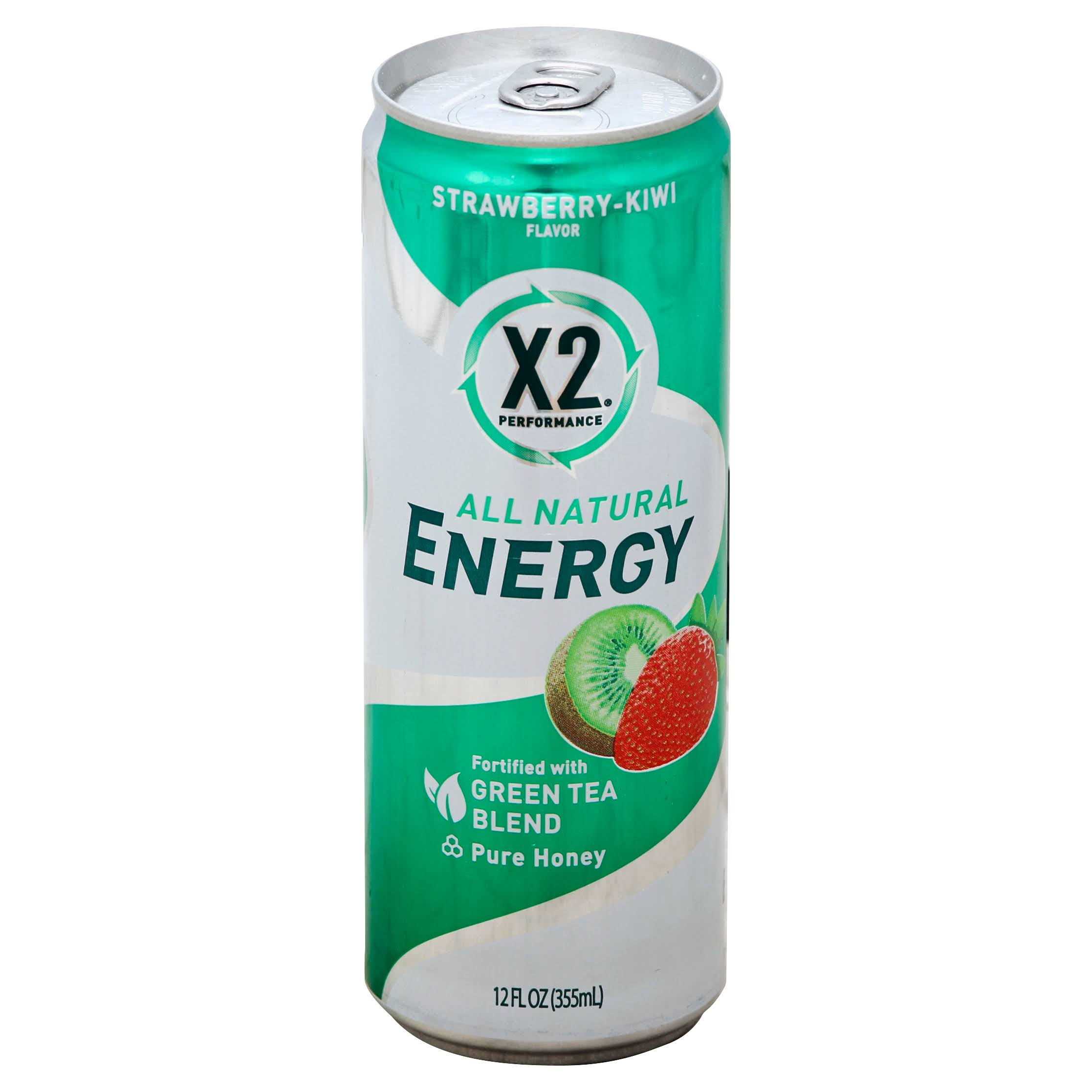 X2 Performance Energy Drink, Strawberry-Kiwi Flavor - 12 fl oz