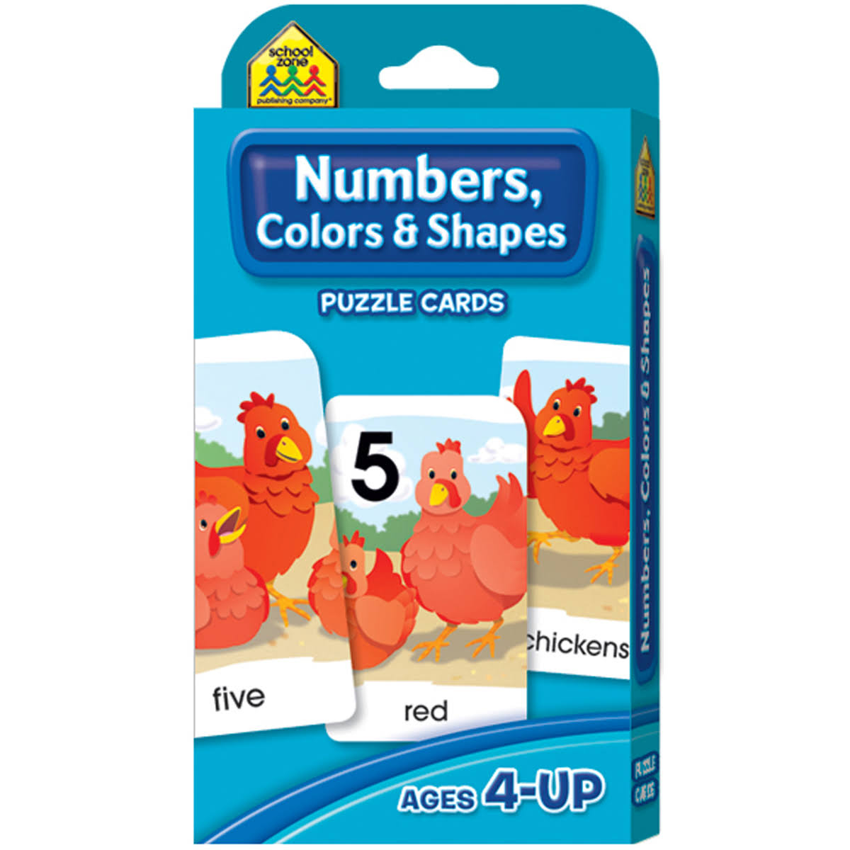 School Zone Numbers Colors and Shapes Puzzle Cards - 18 Full Color Puzzles
