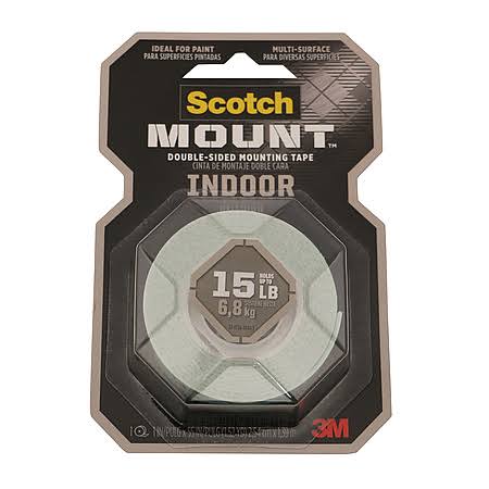 Double Sided Tape - 3M Indoor Scotch-Mount Mounting Tape: 1 in. x 55 in. White - Find Tape