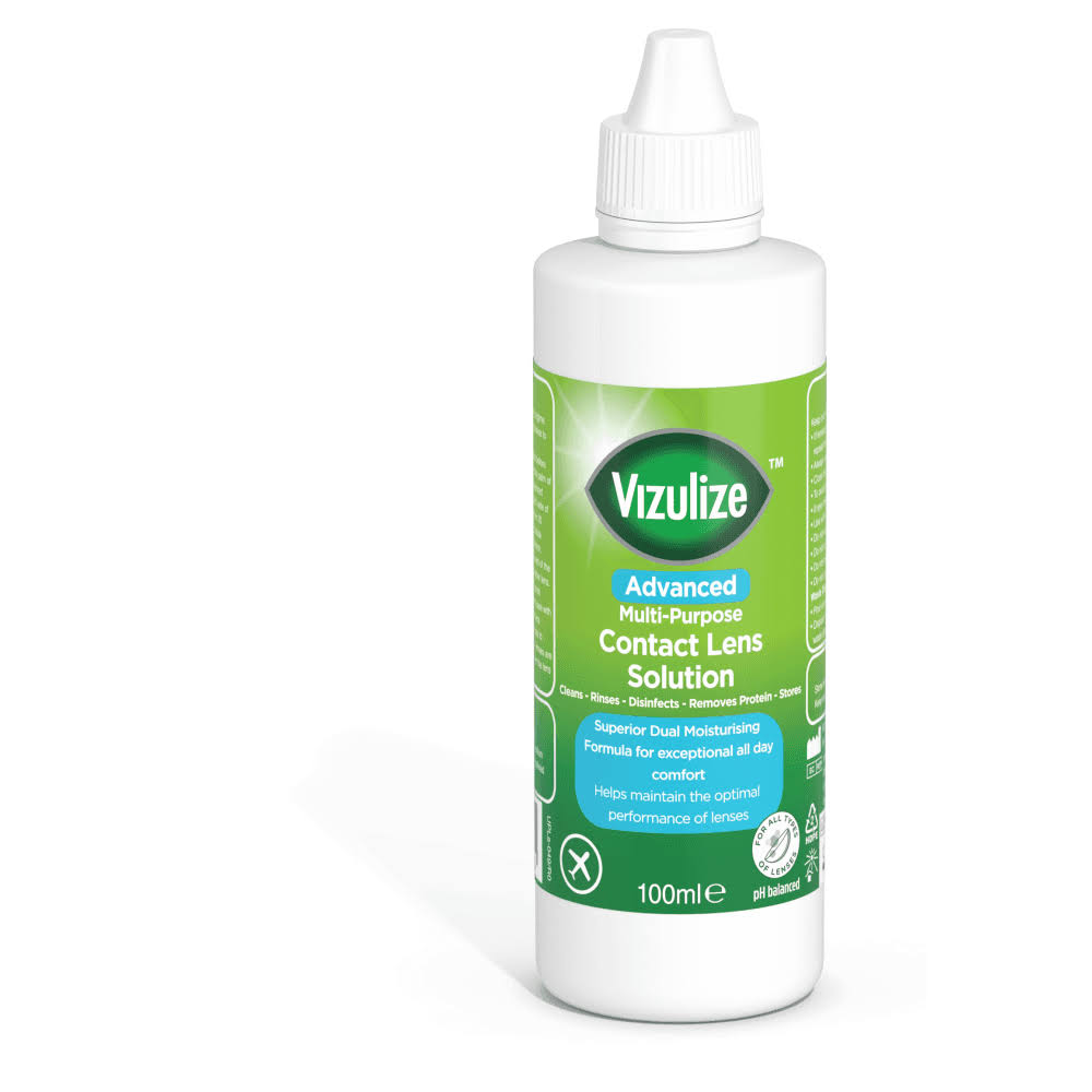 Vizulize All-in-One Contact Lens Solution, Travel Size, 100ml