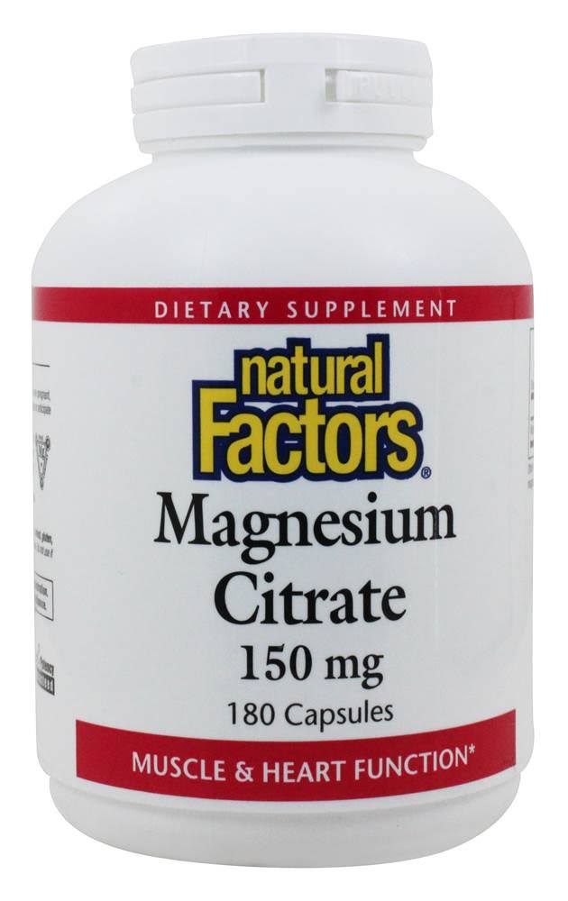 Natural Factors Magnesium Citrate - 150mg, 180 Capsules