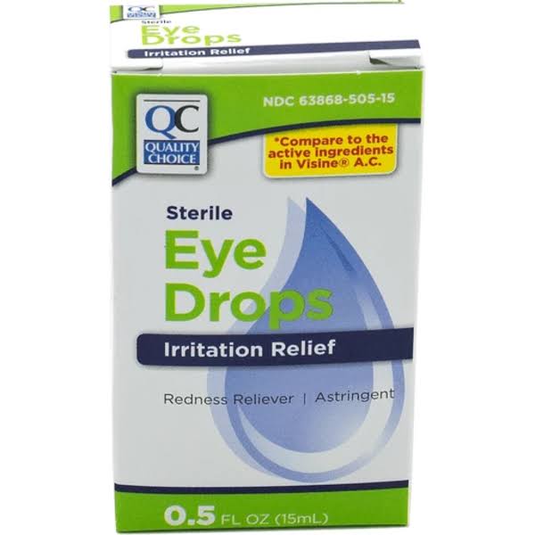Quality Choice Sterile Eye Drops Irritation Relief 0.5 Ounce Each