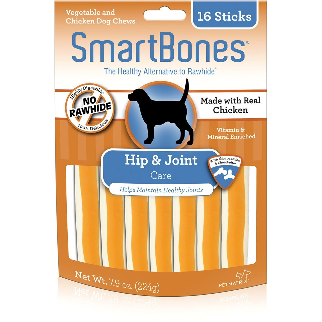 Smart Bone Functional Sticks Hip and Joint Dog Chews - 16pcs