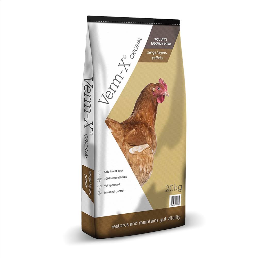 Copdock Mill Poultry & Chicken Range Layers Pellets with Verm-X - 20kg