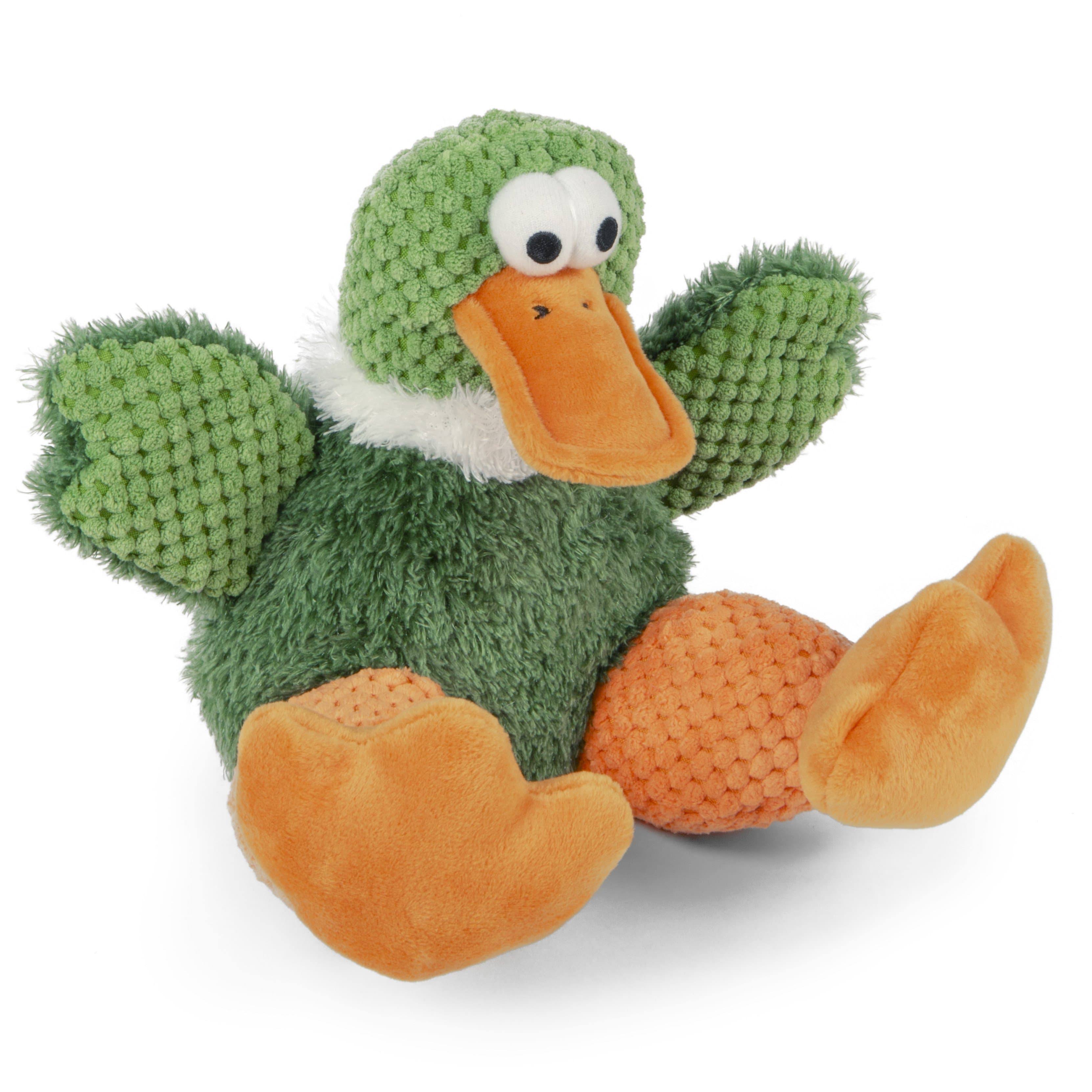 Godog Checkers Sitting Duck Chew Guard Dog Toy Small