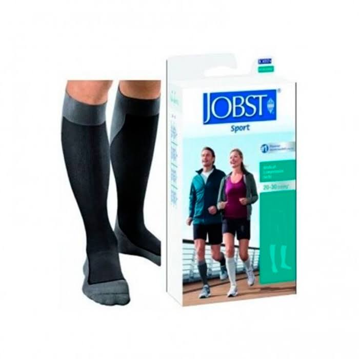 Jobst 4042809475623 Sport Knee High Socks - Black and Gray