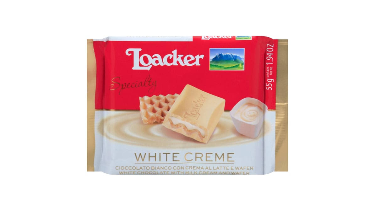 Loacker White Chocolate, White - 1.94 oz