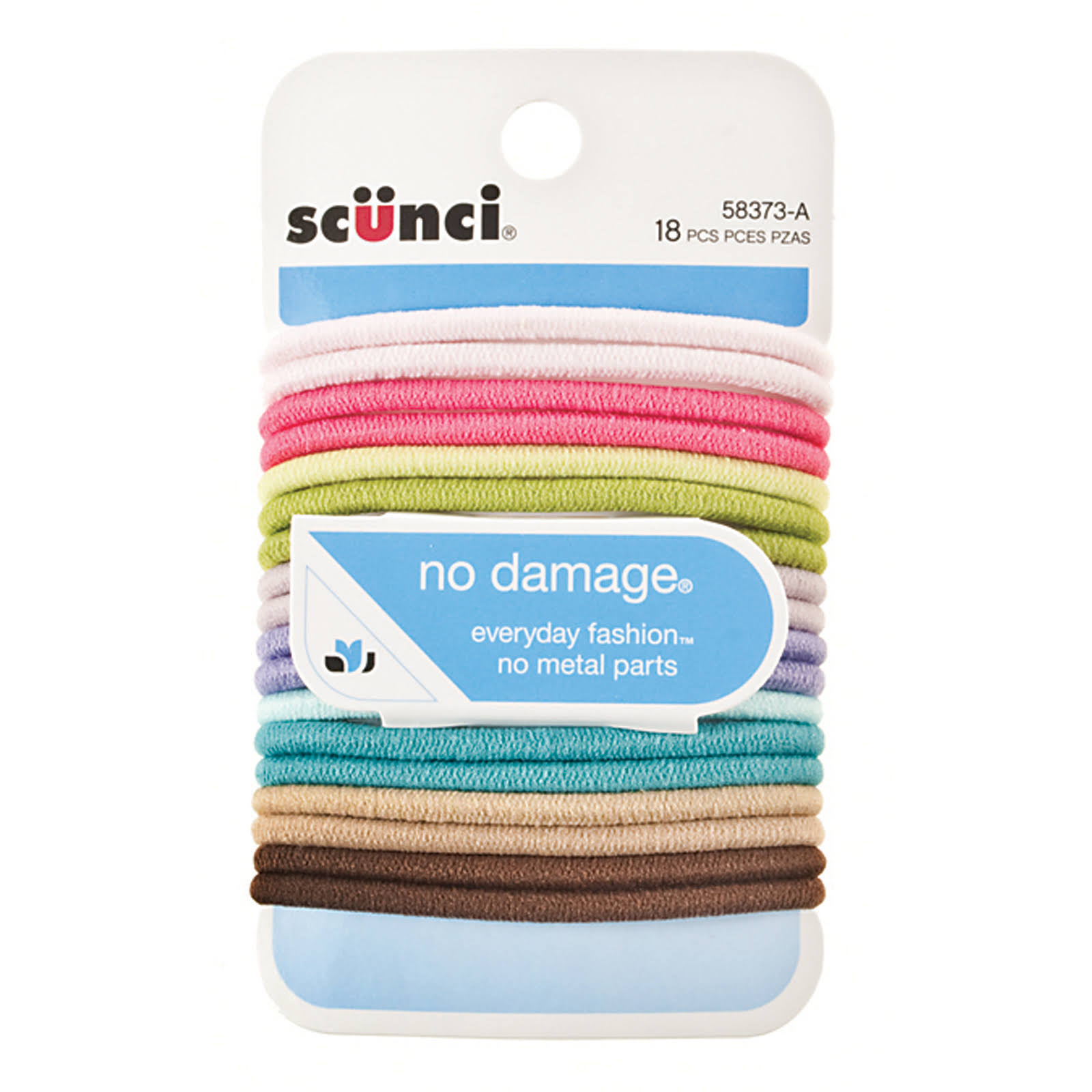 Scunci No Damage Firm Tight Ponytail Holders - 18ct, 4mm, Elastics
