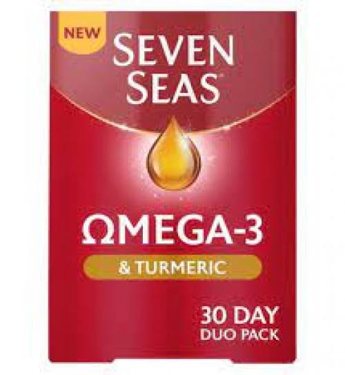 Seven Seas Omega 3 Turmeric Capsules & Tablets - 30+30s