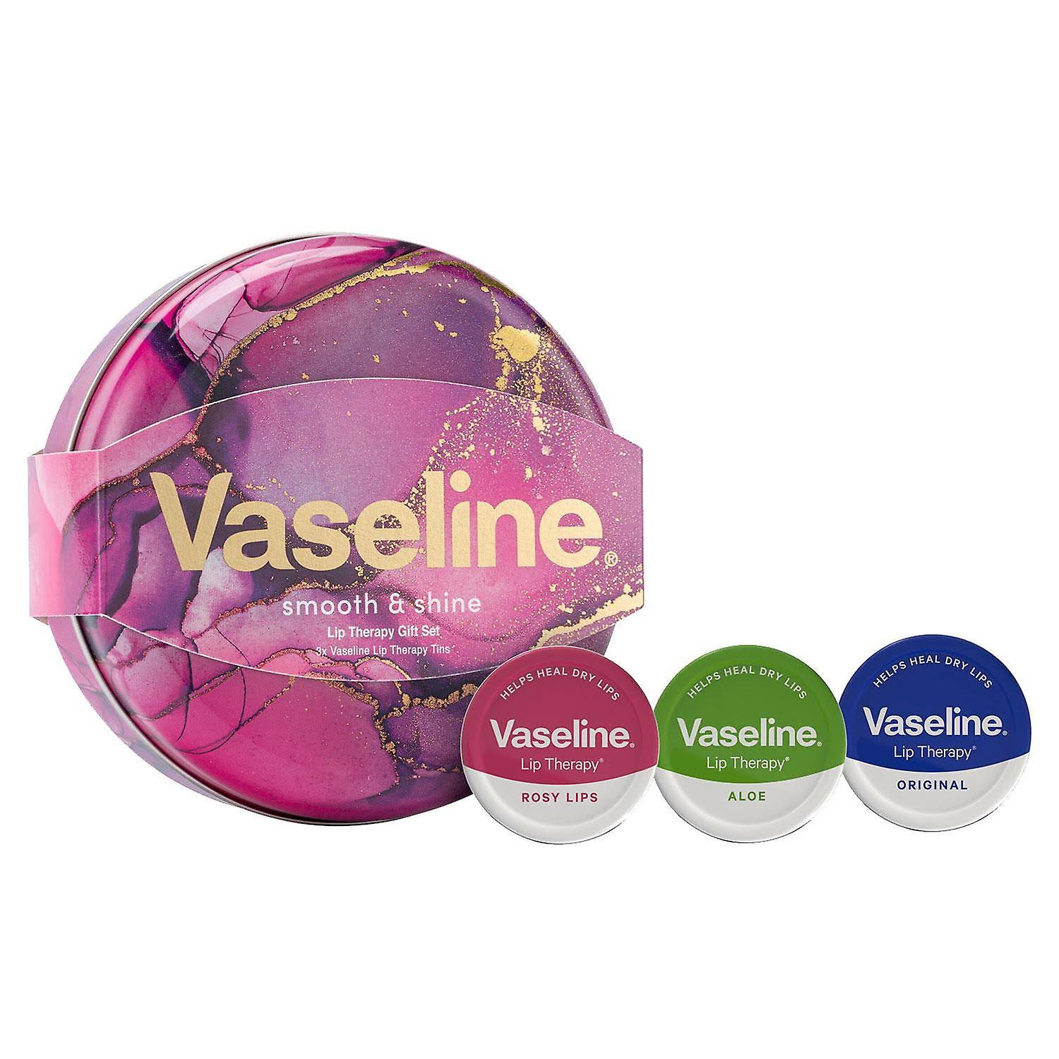 Vaseline Smooth & Shine Rosy Lip Therapy Selection Gift Tin