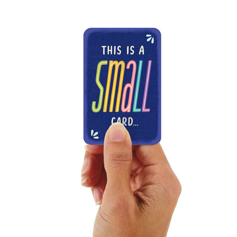 Hallmark Love Card, 3.25" Mini Small Card, Big I Love You Love Card
