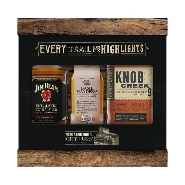 Jim Beam Bourbon Country Whiskey 3 Pack Gift Set Size 375 ml | CVS