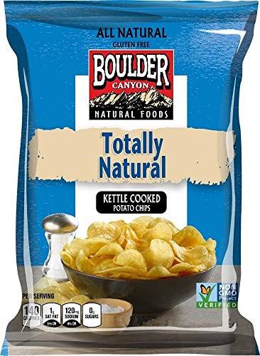 Boulder Canyon Kettle Cooked Potato Chips - Totally Natural, 2oz