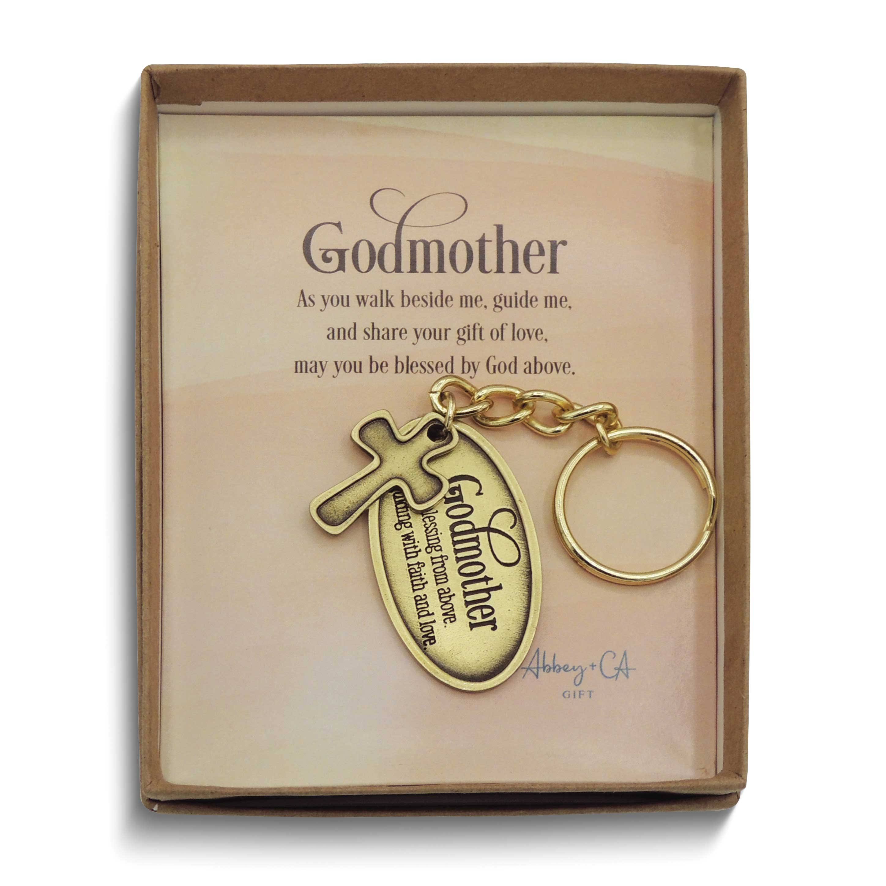 Bello Gifts Godmother Key Ring with Cross