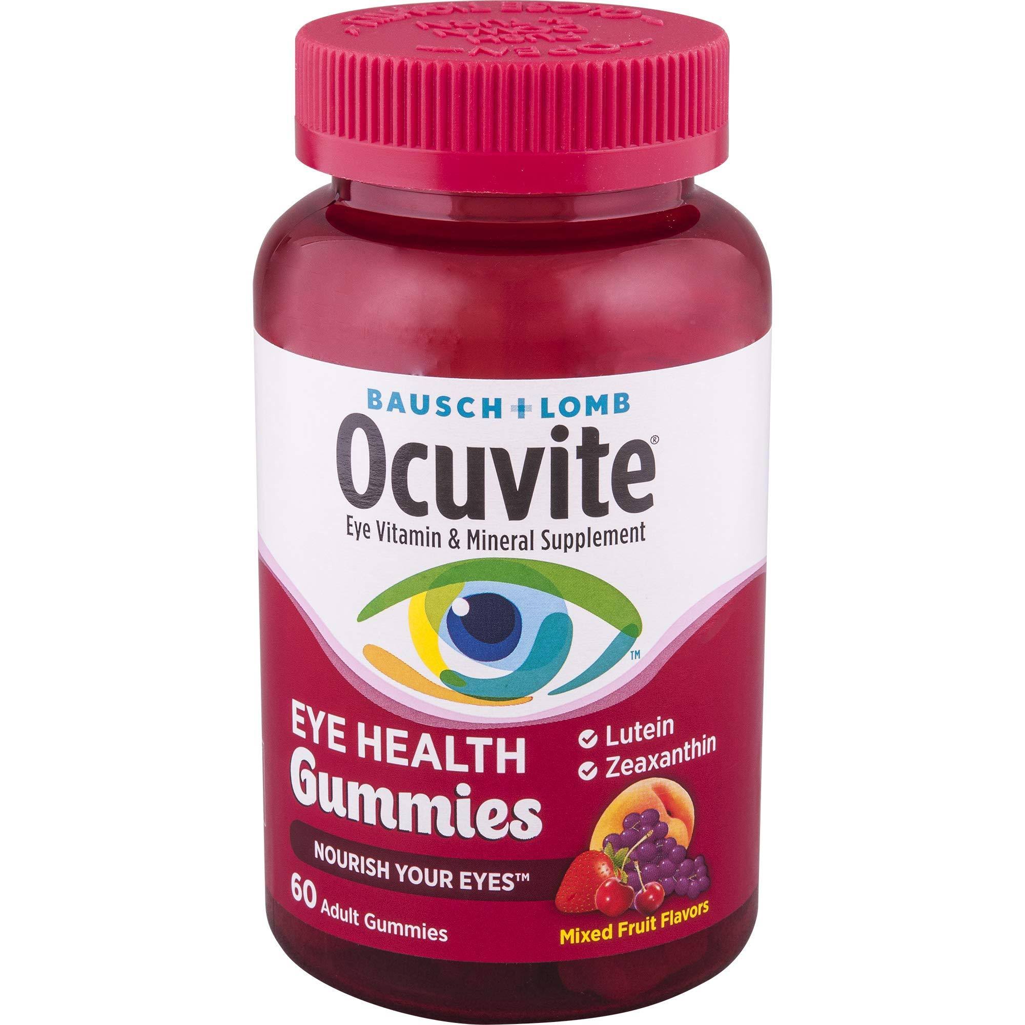 Bausch Lomb Ocuvite Eye Health Gummies - Mixed Fruit Flavors, 60ct