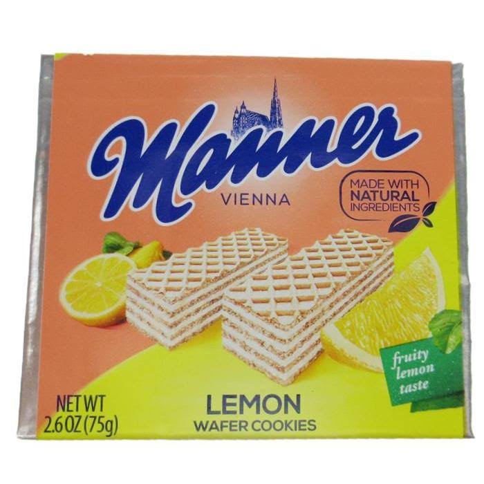 Manner - Lemon Wafers - Case Of 12 - 2.65 Oz