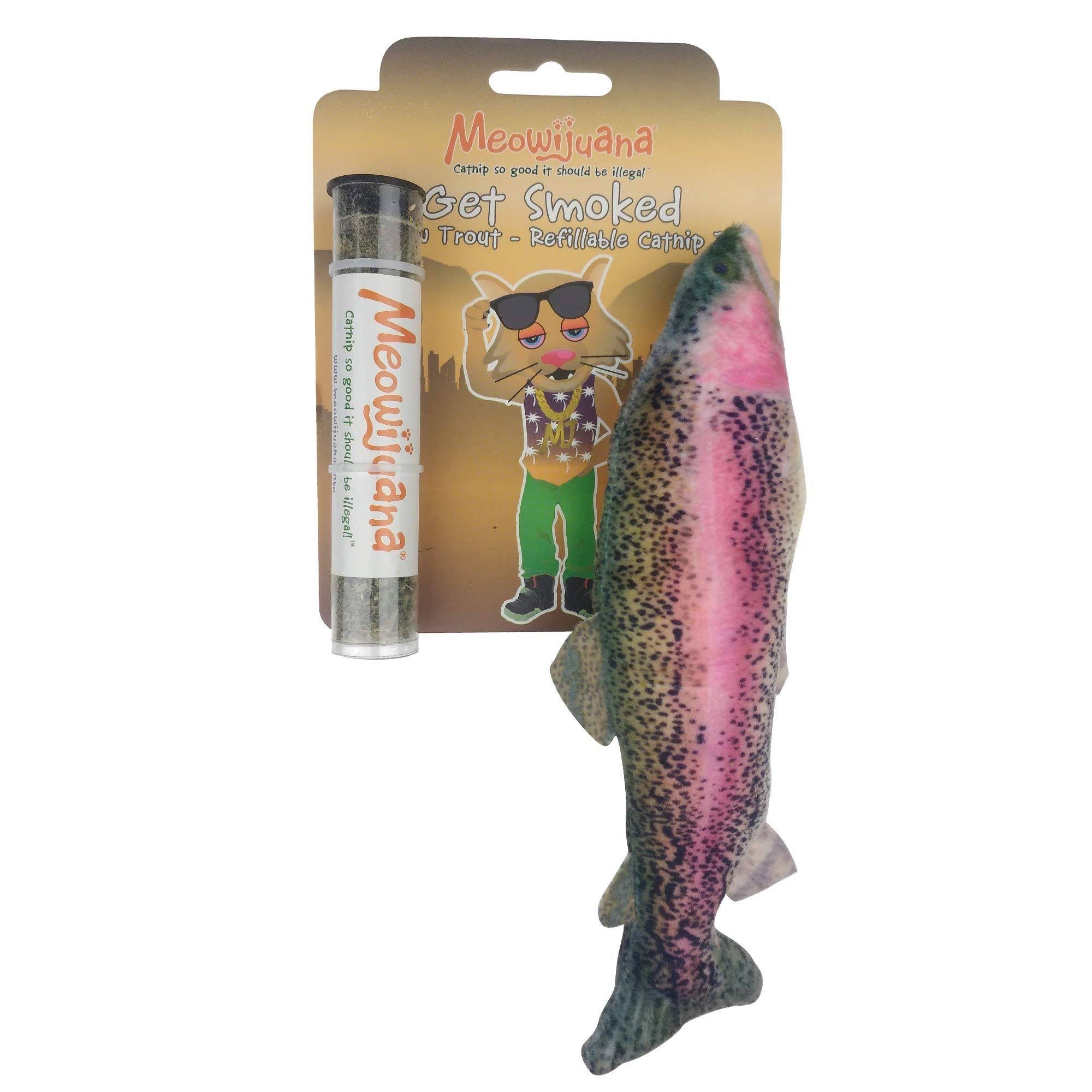 Meowijuana Get Smoked Refillable Catnip Fish Toy