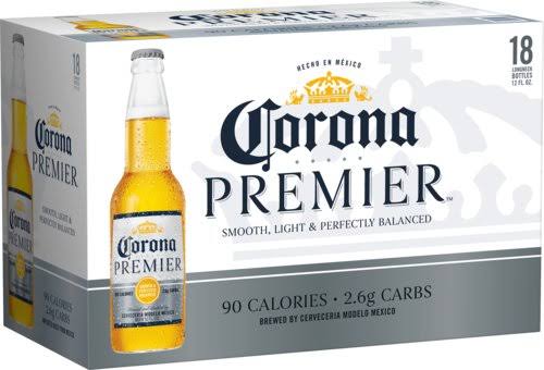 Corona Premier Beer - 18 pack, 12 fl oz bottles