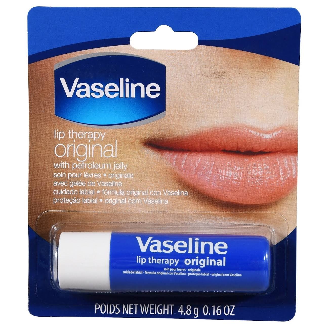 Vaseline Lip Therapy Original | Lip Balm with Petroleum Jelly For