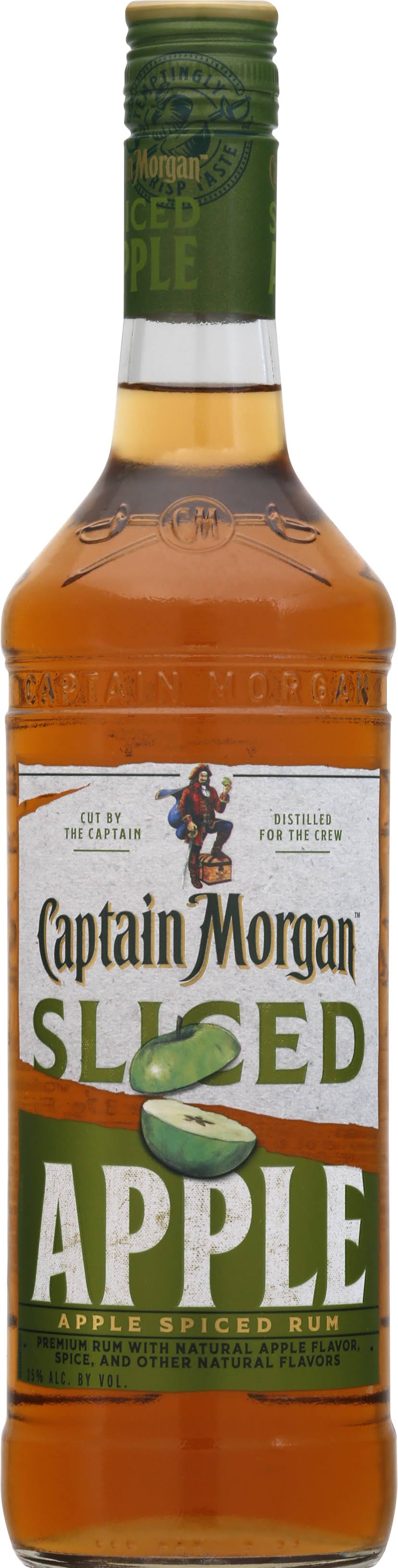 Captain Morgan Rum, Apple Spiced, Sliced Apple - 750 ml