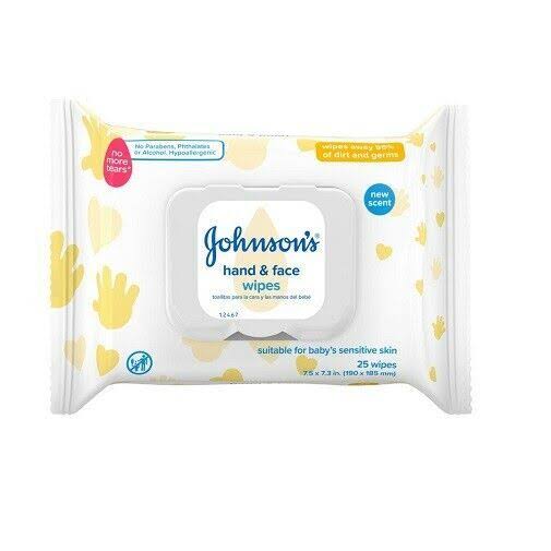 Johnson's Baby Hand and Face Sanitizing Wipes - 7.5"x7.3", 25ct