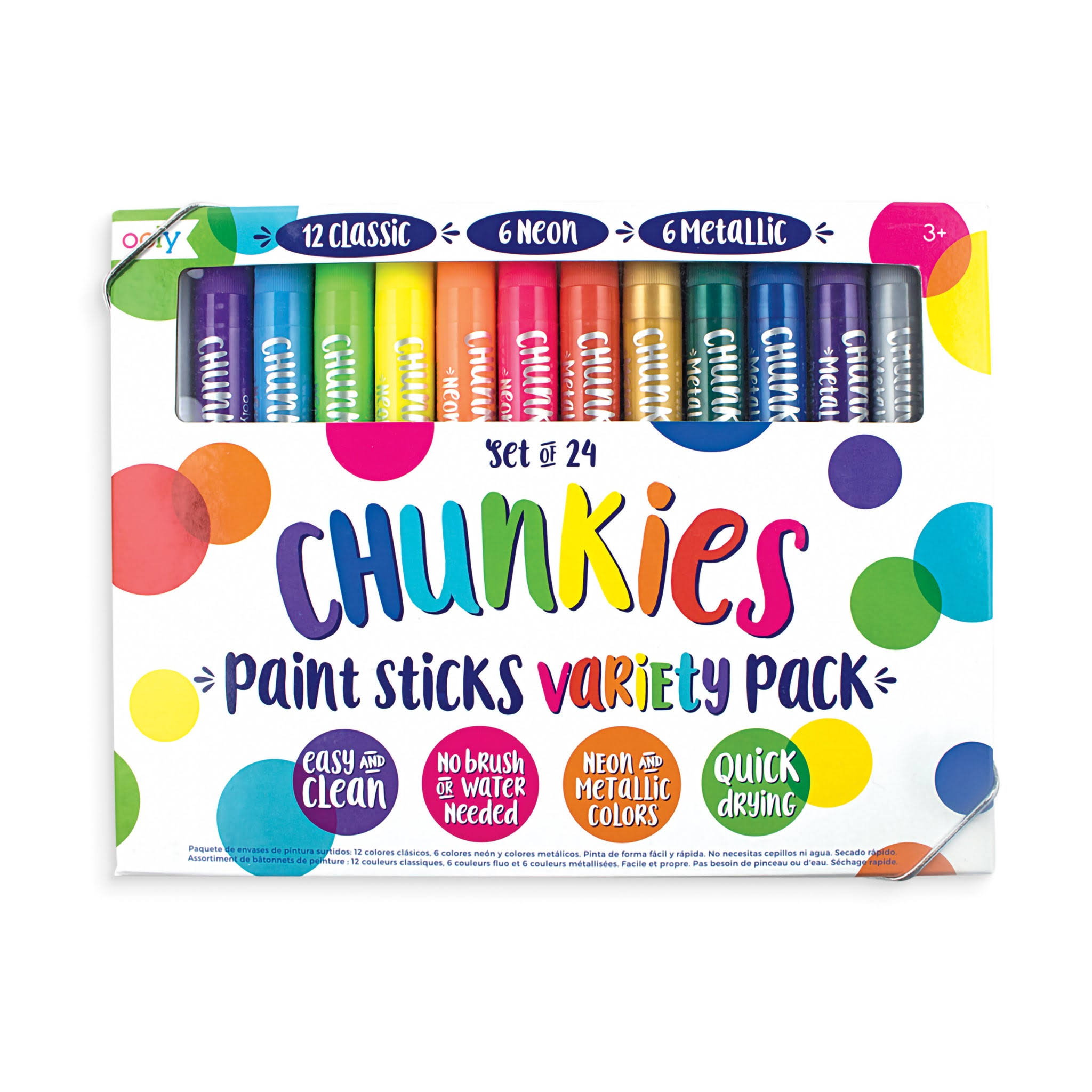 OOLY, Chunkies Paint Sticks Variety Pack - Set of 24