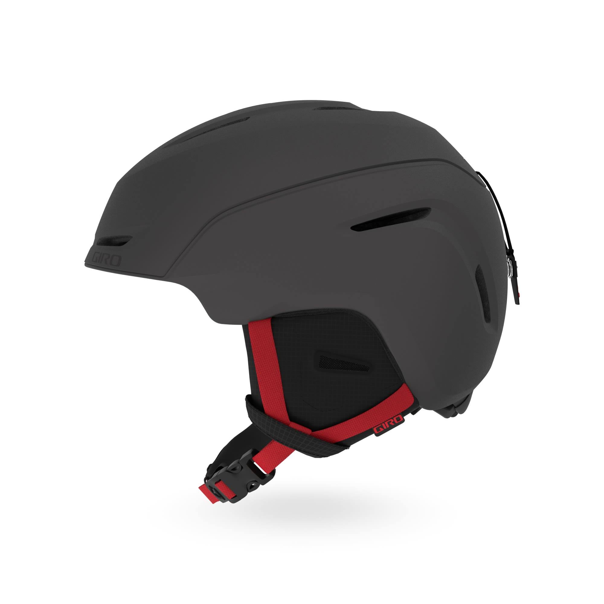 Giro Junior Neo Grey, Kids Ski & Snowboard Helmet, Size S - Color Matte Graphite - Bright Red