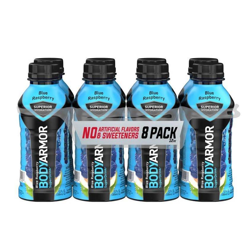 Body Armor Super Drink, Blue Raspberry, 8 Pack - 8 pack, 12 oz bottles