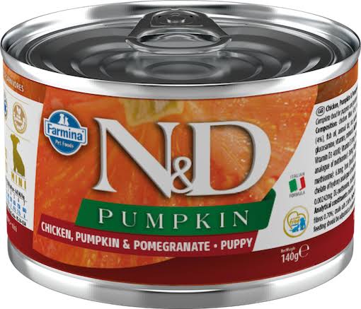 N & D Dog Canned Food - Chicken, Pumpkin and Pomegranate, 140g