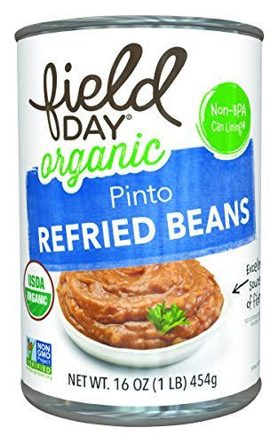 Field Day, Canned Vegan Refried Beans, 16 Ounce