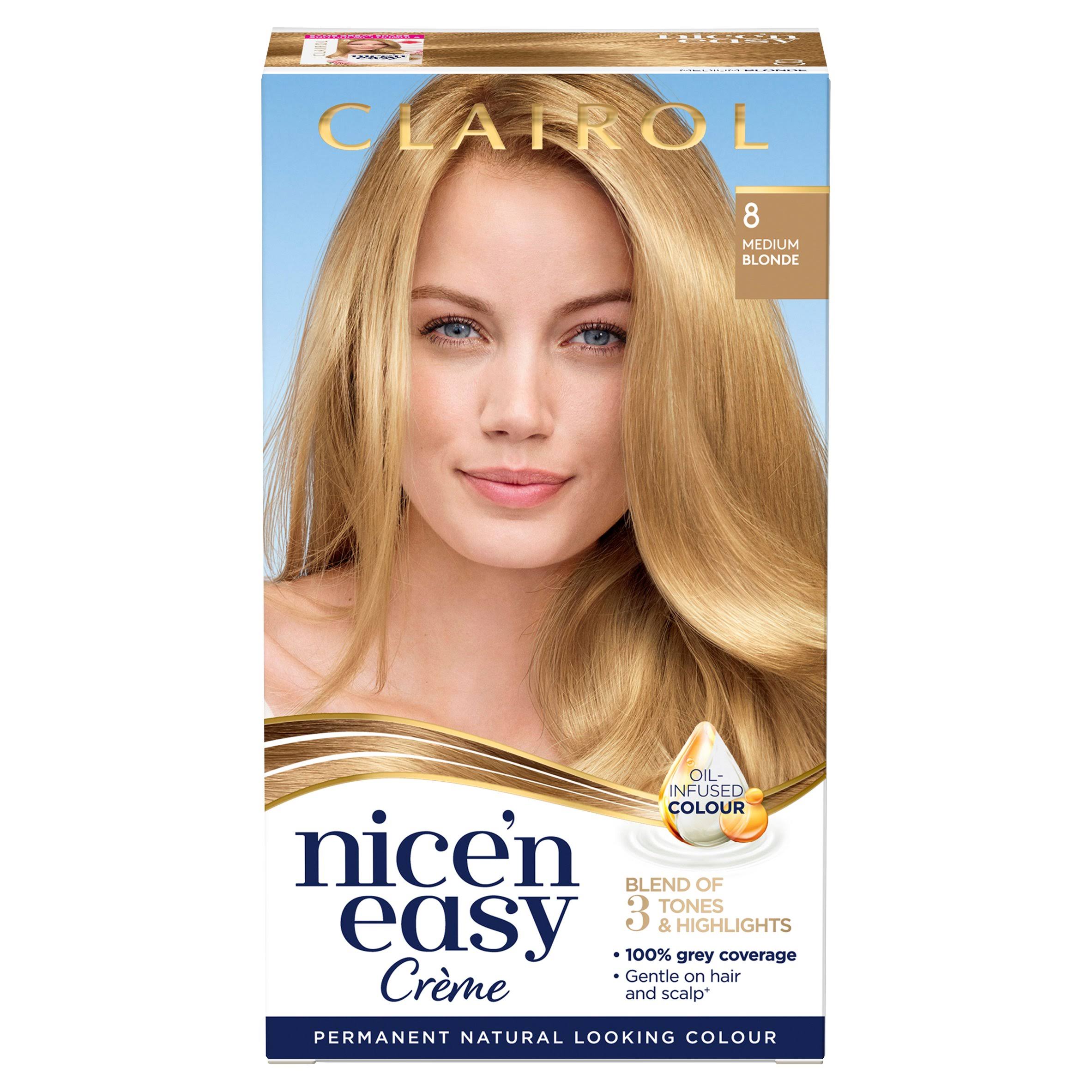 Clairol Nice'n Easy Permanent Hair Dye - 8 Medium Blonde