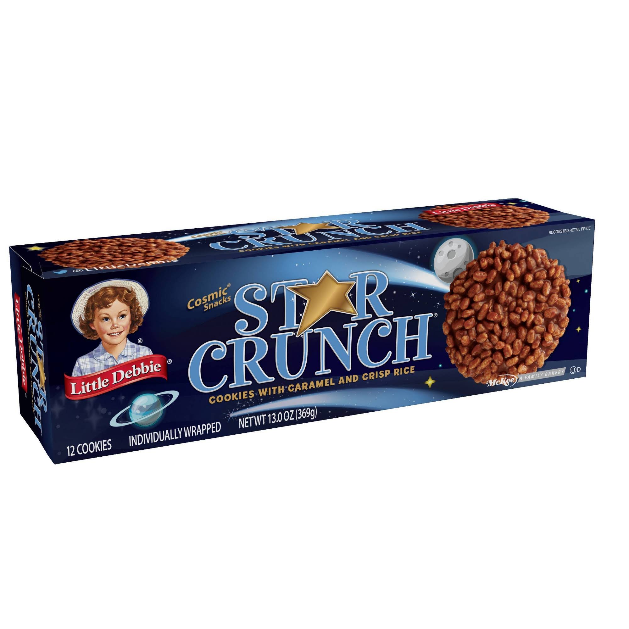 Little Debbie Star Crunch Cosmic Snacks - 12pcs