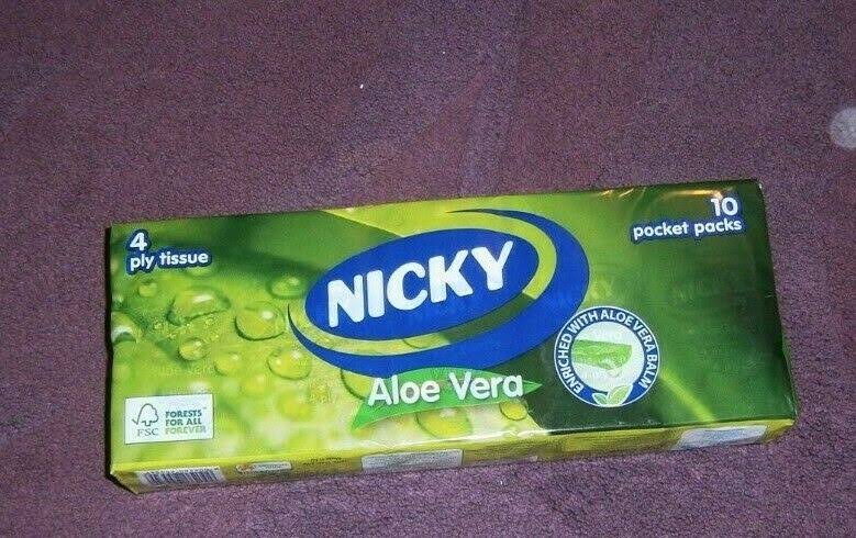 Nicky Aloe Vera Tissue - 4 Ply, 10pk