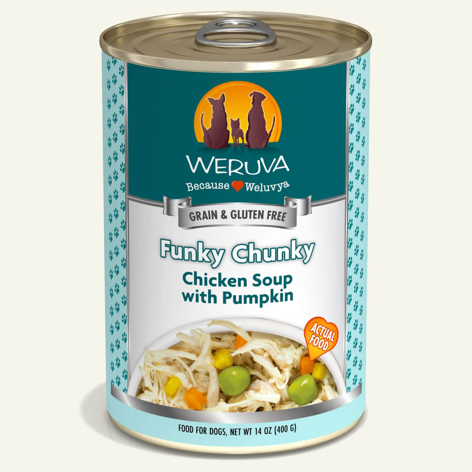 Weruva Grain-Free Canned Dog Food - Funky Chunky Chicken Soup, 14oz, x12