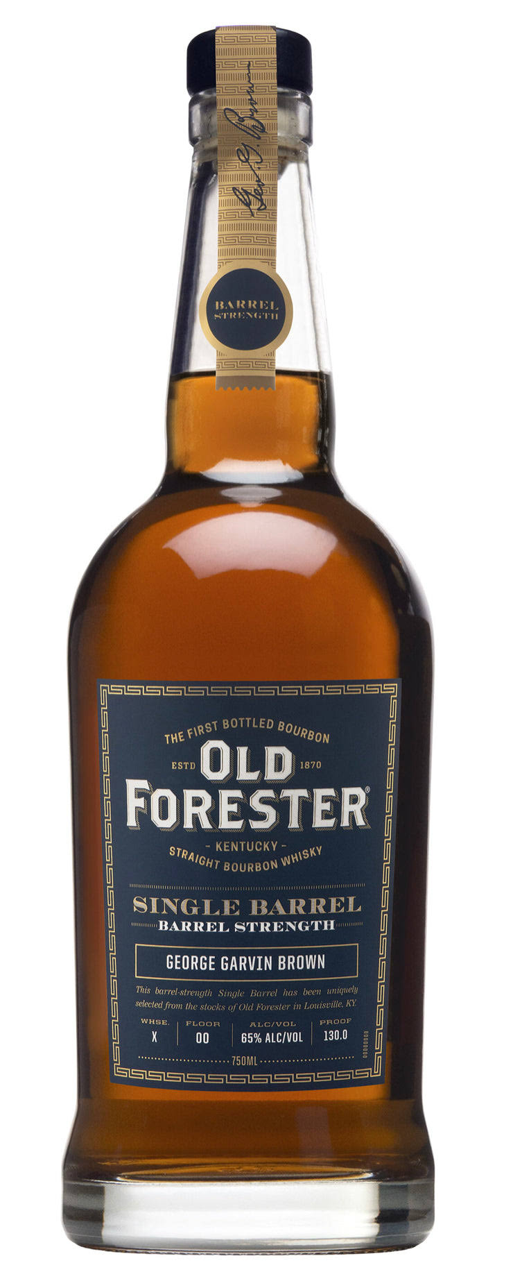 Old Forester Single Barrel - Strength Bourbon Whiskey 64% Size 75cl