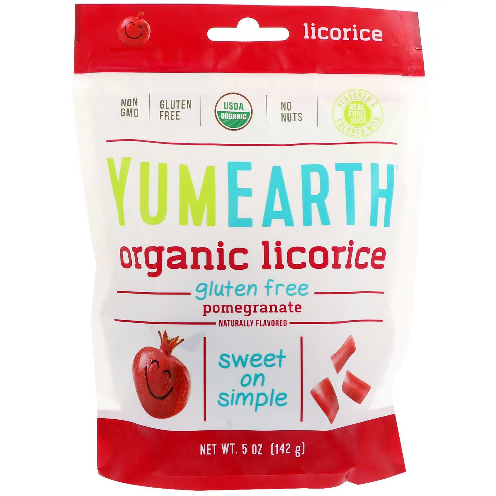 Yumearth Licorice - Pomegranate, 142g