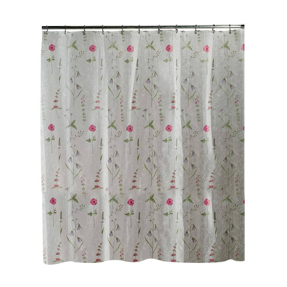 Ex Cell By Appointment Poppies Vinyl Shower Curtain - 70" x 72"