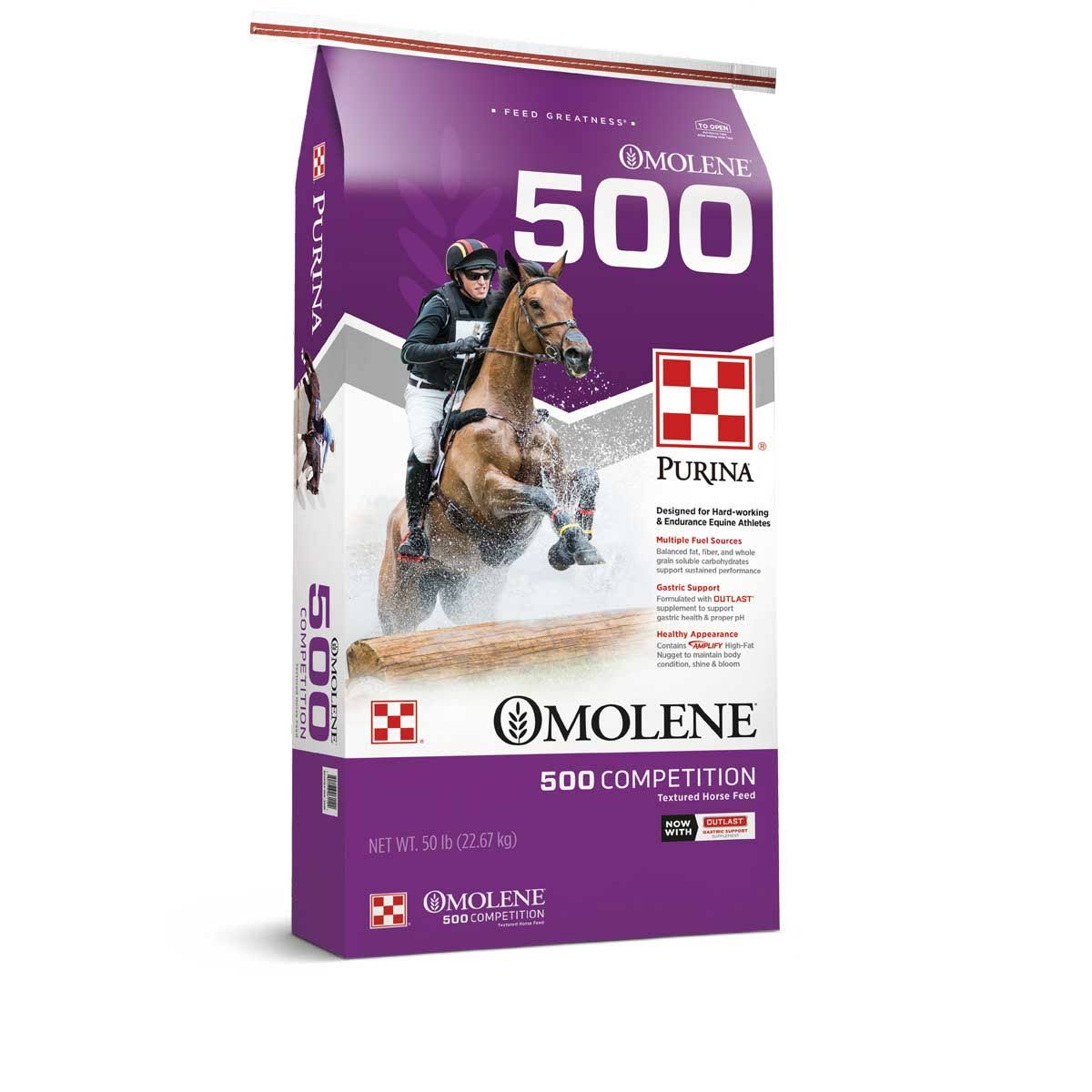 Purina Omolene #500 Competition Horse FEED, 50 lbs.