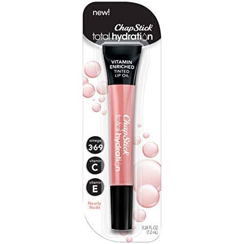 Chapstick Total Hydration Vitamin Enriched Tinted Lip Oil - Nearly Nude, .24oz