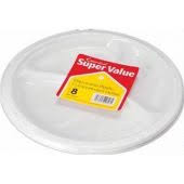 Essential Disposable Plastic Plates - White, 8 Pack