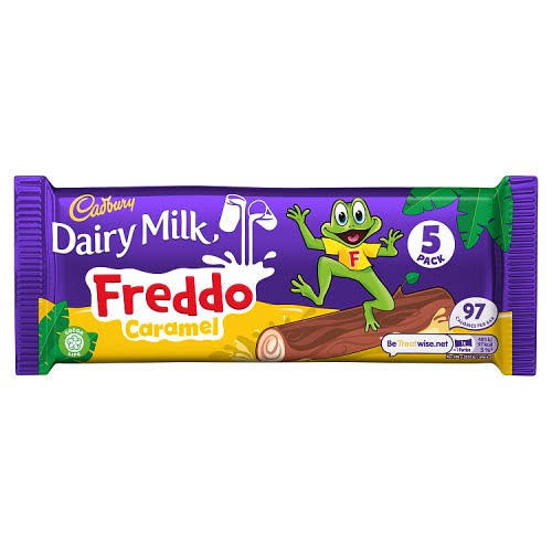 Cadbury Dairy Milk Freddo Caramel Chocolate Bar - 5 Pack, 97.5g