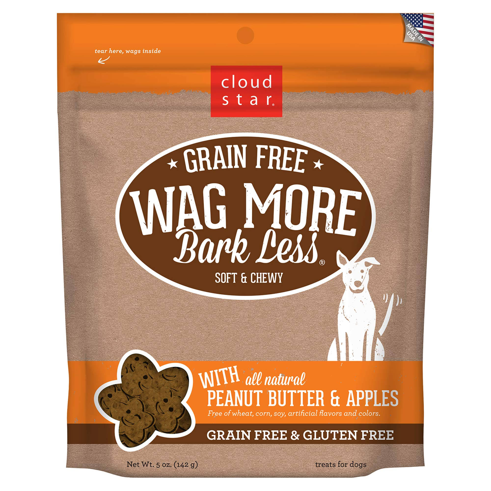 Cloudstar Wag More Bark Less Treats - Peanut Butter & Apples
