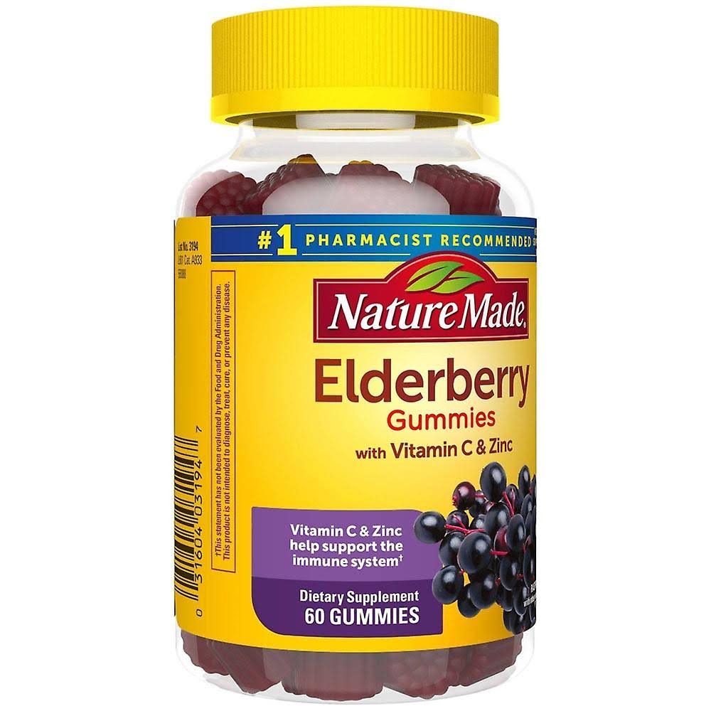 Nature Made Elderberry Gummies with Vitamin C & Zinc, 60 Count To Help