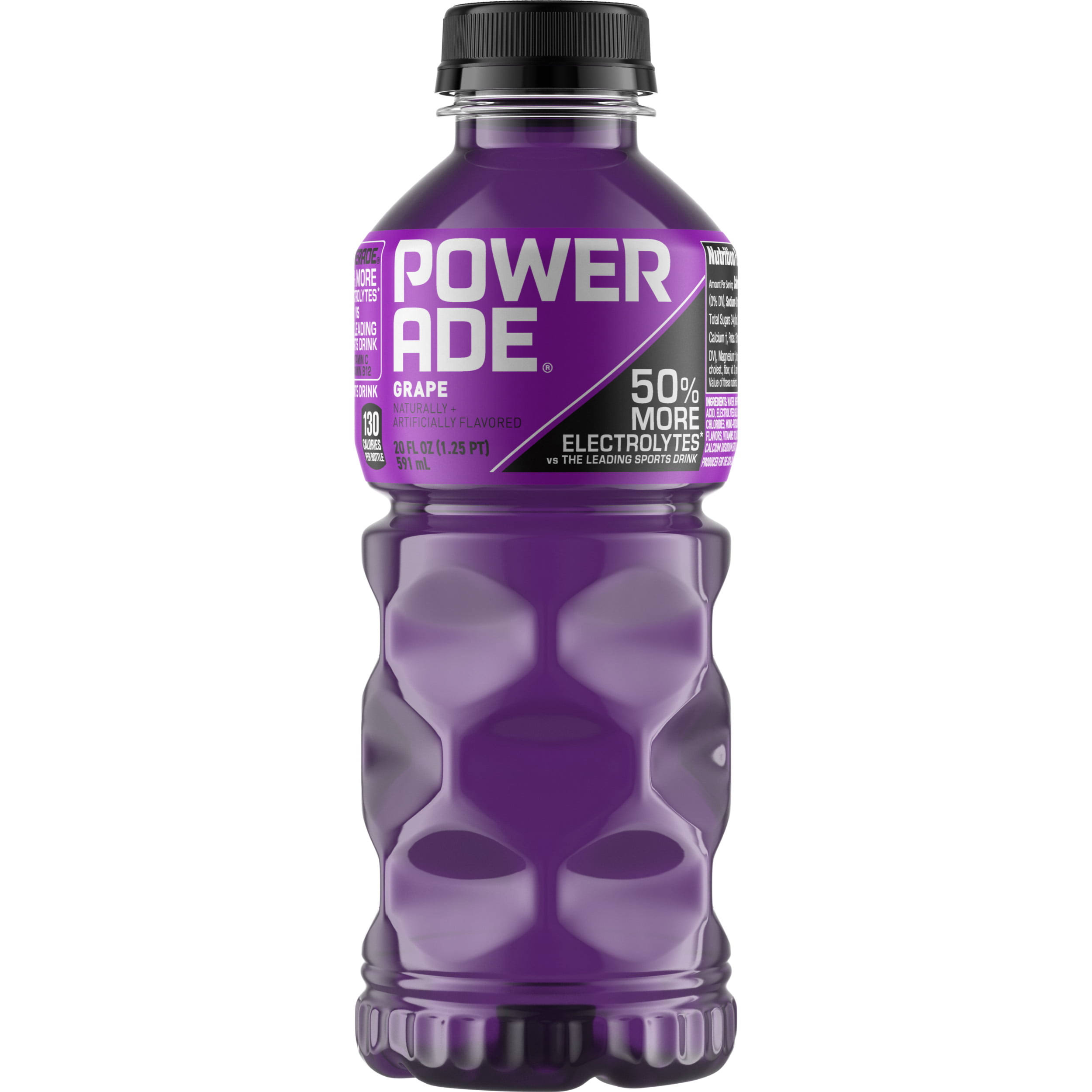 Powerade Liquid Hydration Energy Drink - Grape, 20oz