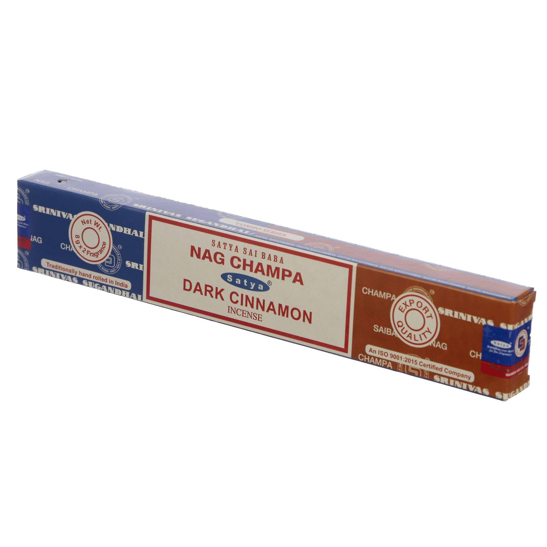 01310 Satya Nag Champa & Dark Cinnamon Incense Sticks (per pack)