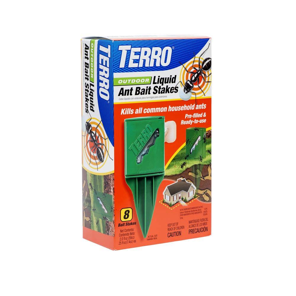 Terro Outdoor Liquid Ant Bait Stakes - x8