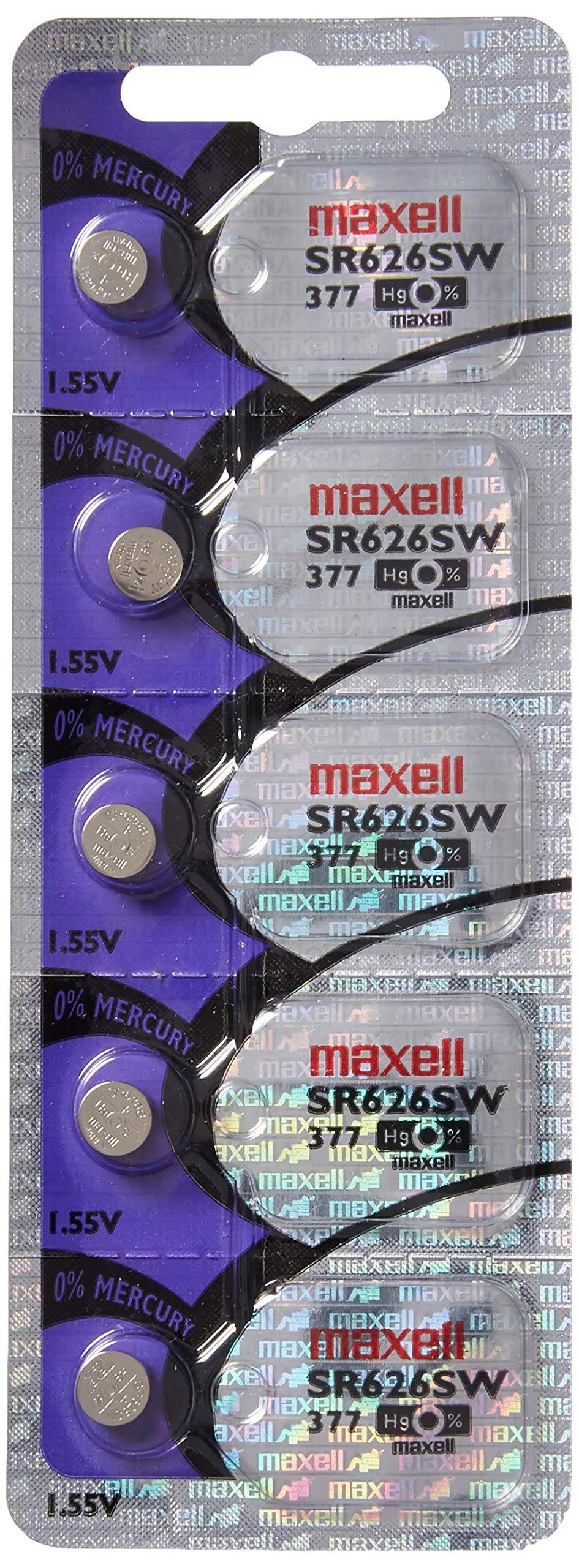 Maxell Silver Oxide Cell Batteries - 5pcs