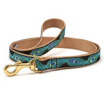 Peacock Dog Leash by Up Country - Narrow 6' x 5/8"