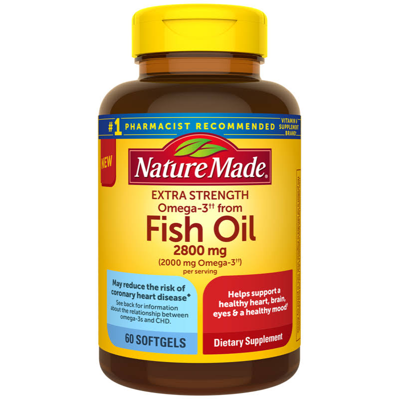 Nature Made Fish Oil, Extra Strength, 2800 mg, Softgels - 60 softgels
