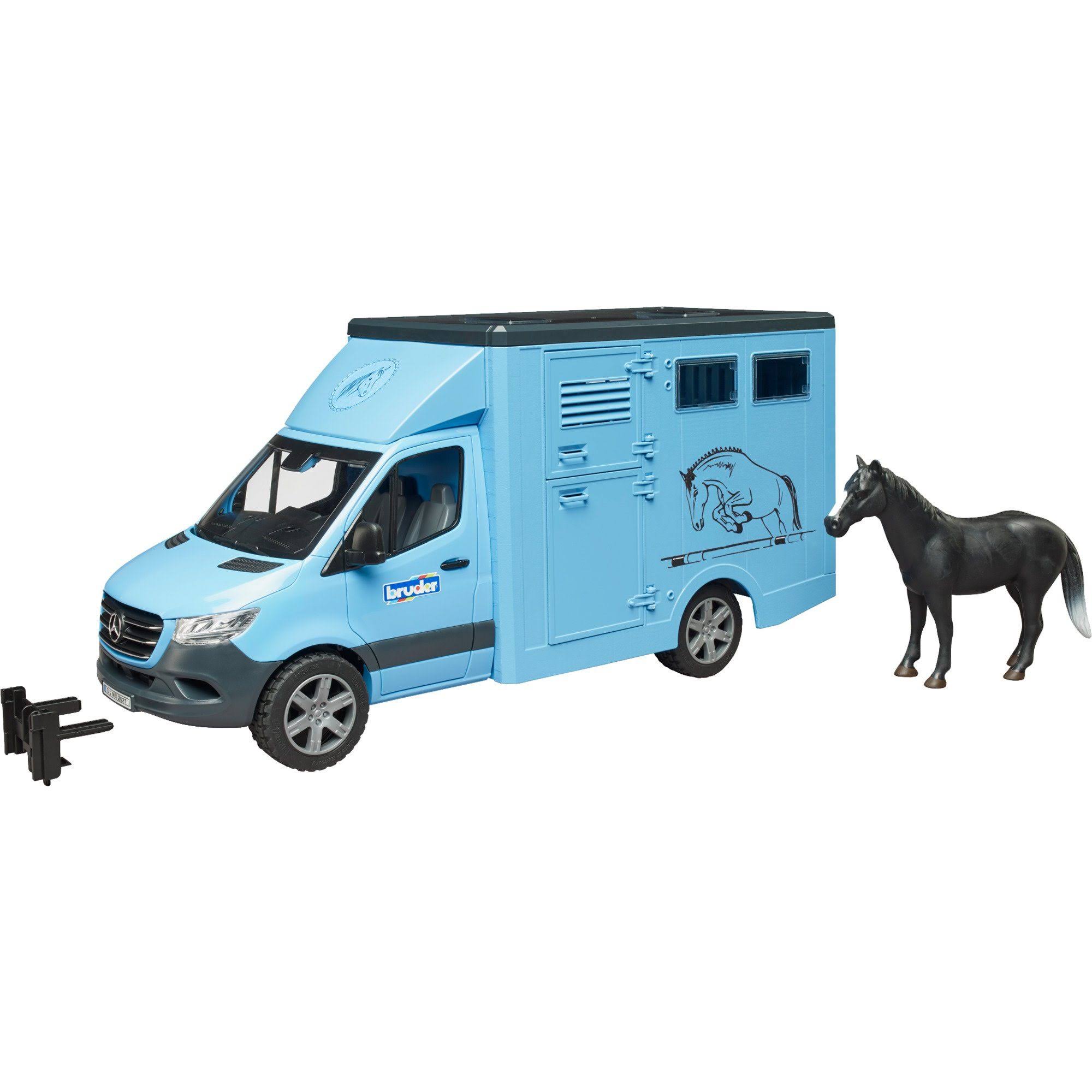 Bruder MB Sprinter Animal Transporter With Horse